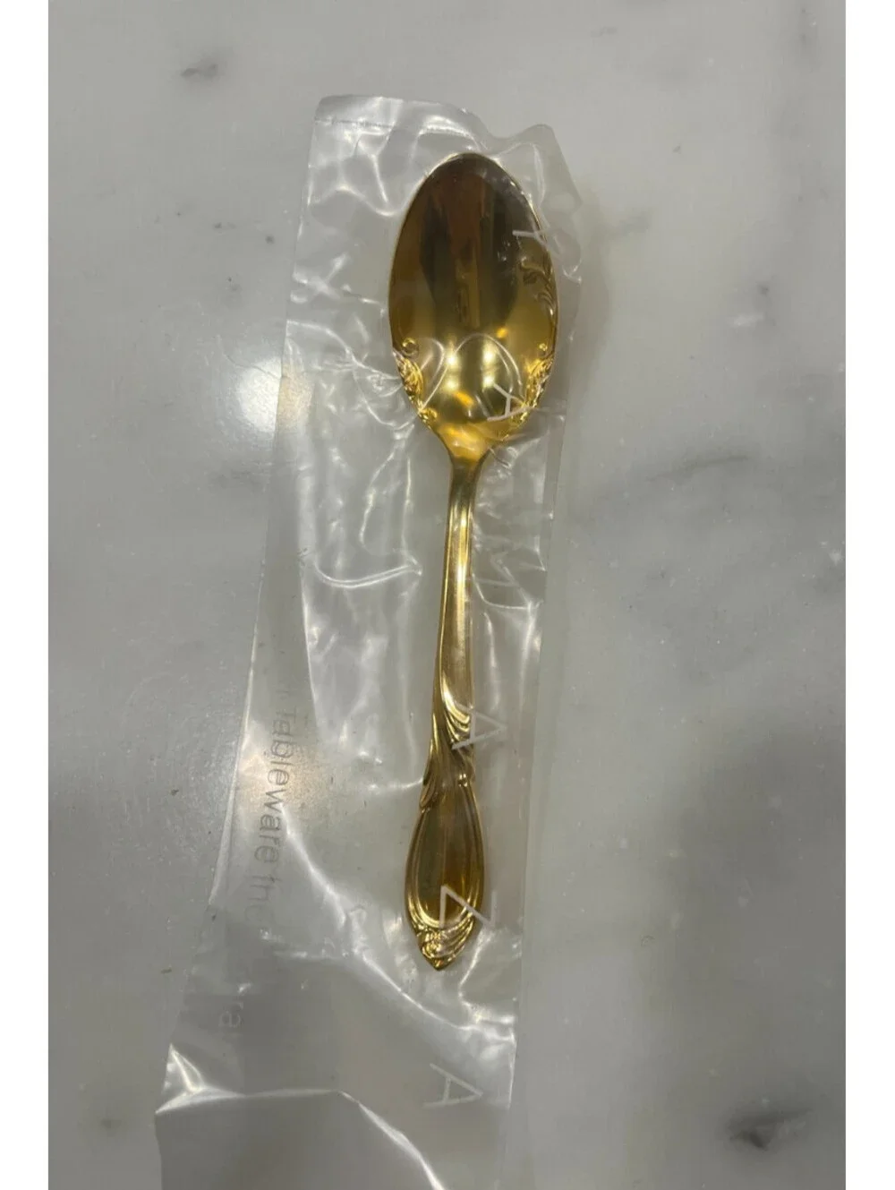 New Yamazaki Japan Cache Gold 24K Gold Plated Demi-Tasse Spoon